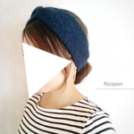 woolネイビー◇ヘアバンド