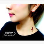 ワインレッドのパール✴︎ピアス