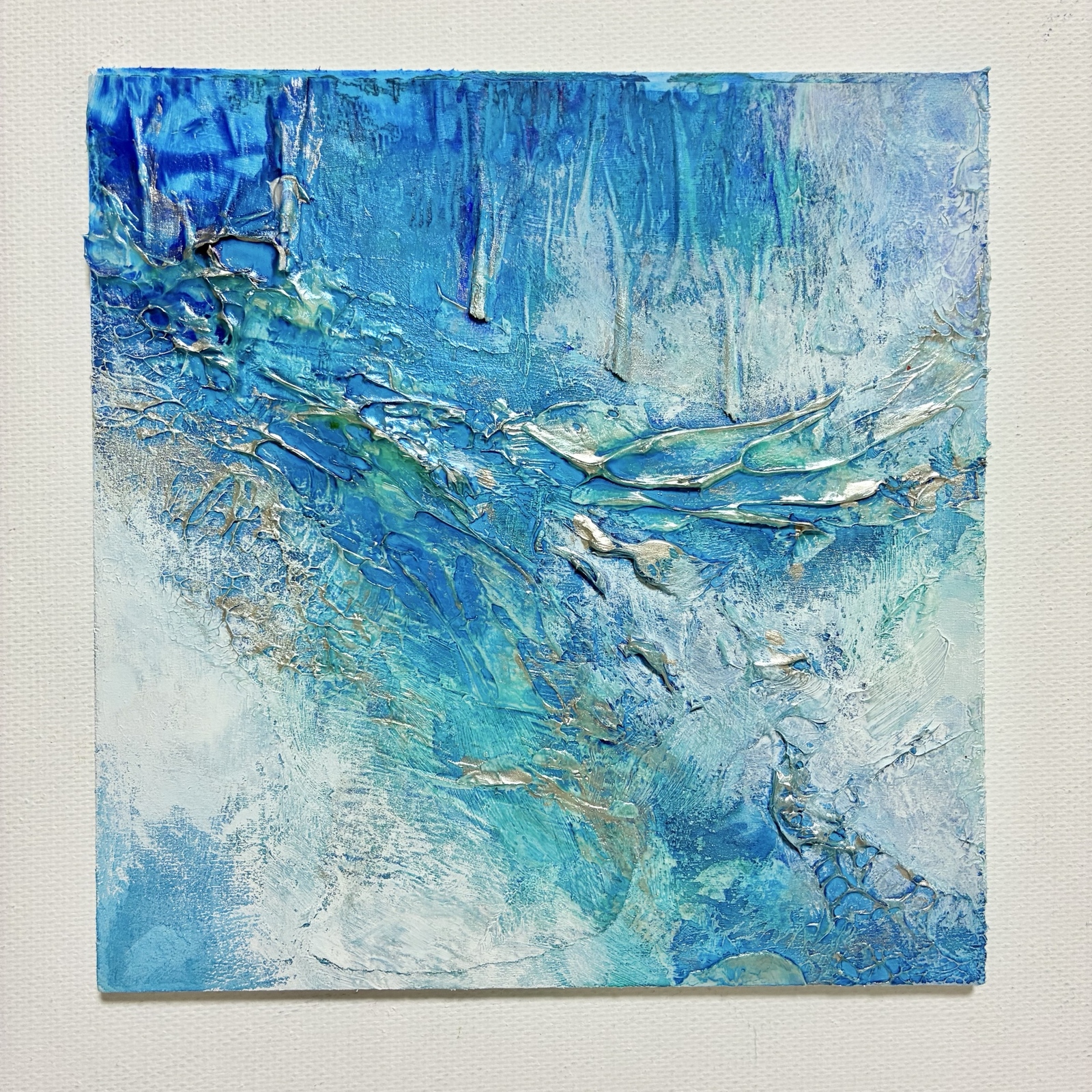 希望＊テクスチャーアート 絵画 原画 抽象画 青 - shop wishi | minne