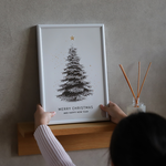 クリスマスツリーアートポスター | クリスマス・イベント・モノクロ・おしゃれ・日本製