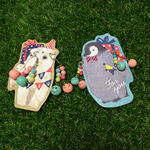 お揃い♫ ゆらゆら揺れるニコちゃんのさくらんぼピアス ピンク×グリーン