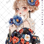 ℳ. xoxoshop オリジナルステッカー.2026.【3種類 Girl collage 企画】 期間限定 10月11日-10月31日No.133