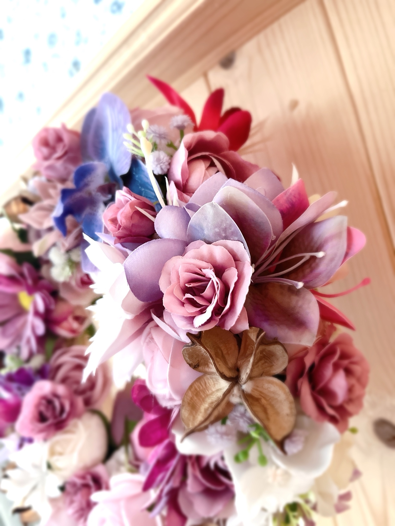 ꫛꫀꪝ✧‧˚一点限り✨早秋 オータム 薔薇 ガーベラ フラワーリース