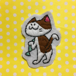 ふりむけばねこのワッペン