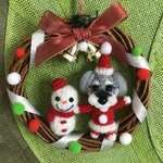 🎄 リース🐶1匹用 犬種毛色変更可能❗️
