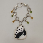 シャオシャオとレイレイ🐼パンダ刺繍 バッグチャーム