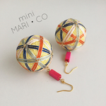 [ MARI・CO ] Ribbon tape ミニ手まり ピアス 