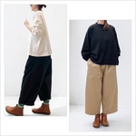 【1,000円OFF】色が選べるコーデセット ◆ ボトルネックプルオーバー ＆ 立体バレルパンツ ◆【送料無料】