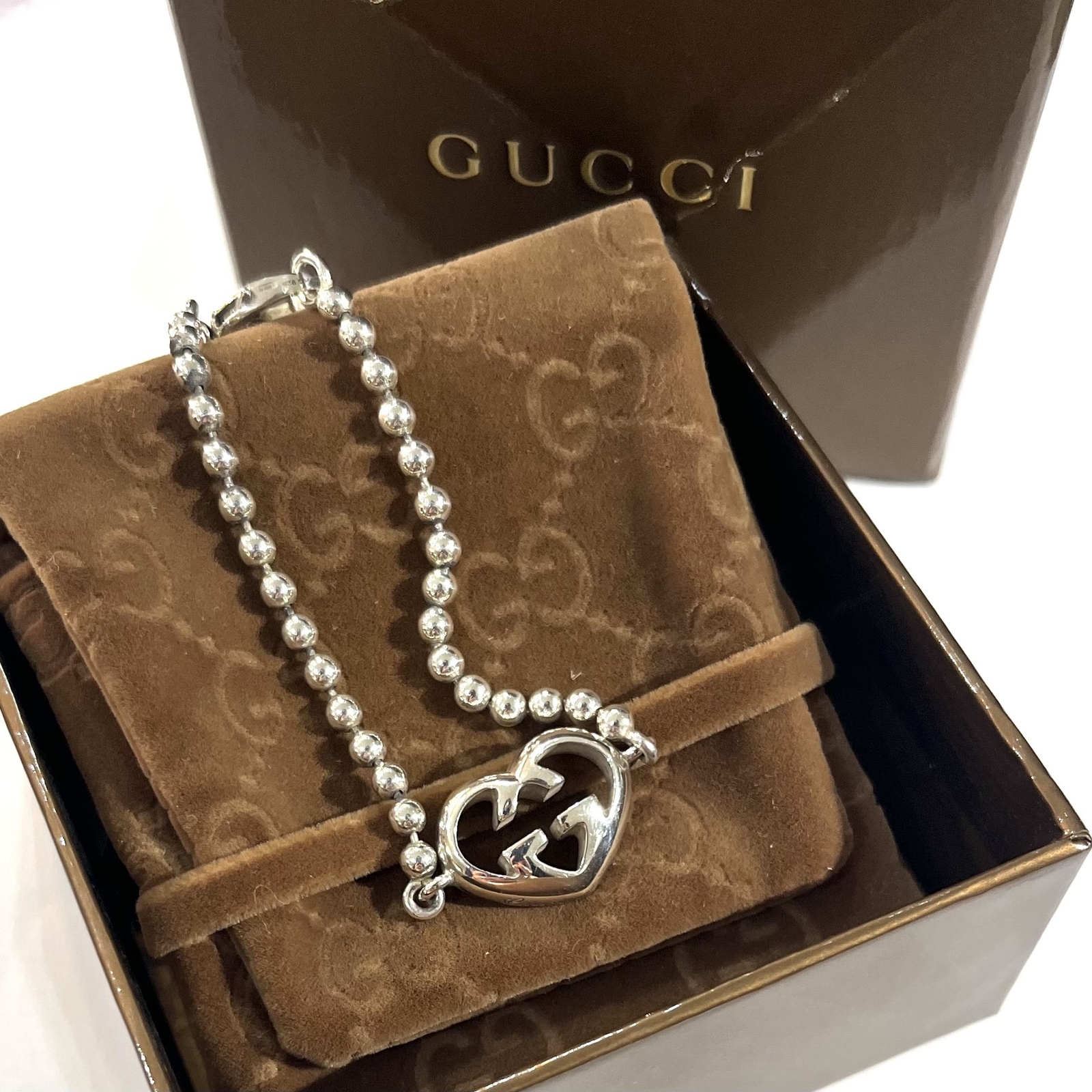 GUCCI】3009ヴィンテージ グッチハート ボールチェーン トグル