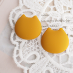 【4pcs.】 猫  キャット 貼り付け樹脂 イエロー／ SA601-4