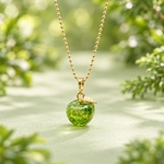 【Harmony Apple】落ち着きと希望の青りんご🍏　選べるピアス・イヤリング　金属アレルギー対応　シルバー有　天然石