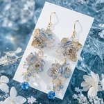 アイスブルーと氷の花のシャンデリア✴︎