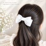 ♡ 白リボン　シフトリボン　ヘアゴム  こども　ヘアアクセサリー　発表会　お出かけ　卒園式　入学式