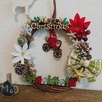 【sale】サイクリングサンタのクリスマスリース♡