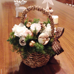クリスマスかごアレンジ