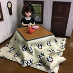 ドール用・こたつ掛け こたつ敷 座布団2枚)リカちゃんブライスの洋服