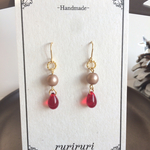 真紅の雫✨ピアス