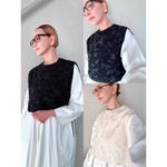 2色有❤️RATA❤️シアージャガードベスト❤️普段着&お仕事＆式にも❤️オールシーズン❤️BLACK＆IVORY