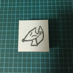 キツネの消しゴムハンコ