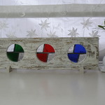 古木丸窓 ステンドグラス モザイク