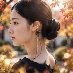 かたっぽイヤーカフ「ひとあしこつり・響」