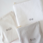 本好きさんのための可愛いブックポーチ｜くま、うさぎの吹き出し刺繍  ￤ブックカバー ￤手帳・文具・小物