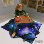 ドール用・こたつ掛け こたつ敷 座布団2枚リカちゃんブライスの洋服