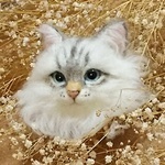 バッグチャーム  チンチラシルバー