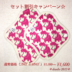 【送料無料】オーガニック布ナプキン  S・Mサイズset ¥200 OFFキャンペーン