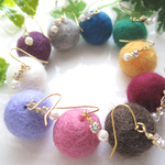 人気☆コロン♪cuteなフェルトピアス