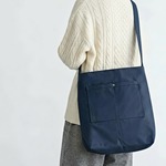 ななめがけバッグ　濃紺　帆布
