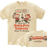 【再販】スパークプラグとBoy & Girl★アメリカンレトロ【両面】　WM～WL•S～XL Tシャツ【受注生産品】