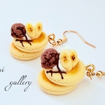 バナナアイスチョコパンケーキ♡ピアス イヤリング フェイクスイーツ