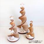 【サンタ来るクルツリー（Lサイズ）】クリスマスツリー サンタクロース サンタ クリスマス飾り 木製雑貨 木製 クリスマスオブジェ 北欧 クリスマス雑貨 オーナメント