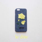 ローズ 刺繍 iphoneケース 送料込み イエロー ローズ