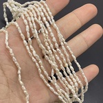 PA153    ライスパール 真珠  淡水パール 1連売り 天然石