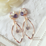 【⑤】大人ジャスミンモチーフ♡  ねじりイヤリング／ピアス