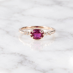 期間限定価格lab pink sapphire サファイア　デザインリング　　濃いピンク　ピンクサファイア