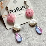 129≫ レトロボタンイヤリング