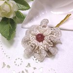 レース花モチーフ　モスコバイトヘアピン