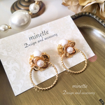 ゴールドフラワー&リングピアス