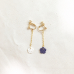 ❁小さな編み花のイヤリング❁