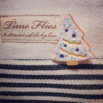 Xmasホワイトツリークッキーブローチ