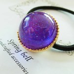 autumn purple Ⅲ ヘアゴム　レジン