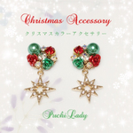 《再再入荷》🎄クリスマスカラービジューイヤリング/ピアス🎄