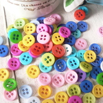 ☆100個【#527】9mm　ボタン シンプル　カラフル　手芸