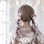 アネモネの髪飾り　ヘッドドレス  パープル ／ウェディング 結婚式 前撮り撮影 お誕生日フォト 七五三  成人式 卒業式