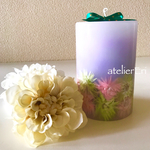 SALE★ラベンダーグラデーションボタニカルキャンドル