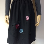 着物リメイク　薔薇の刺繍のスカート