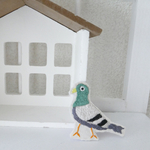 [nekyocoさまオーダー分] 刺繍のブローチ 鳩